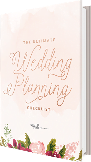 Book cover that reads "The Ultimate Wedding Planning Checklist"