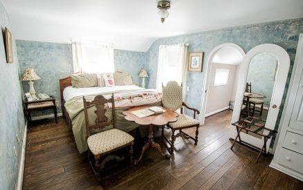 View of the Bed in the Inventors Manor Room at the Hideaway Inn